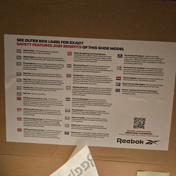 Reebok Work BB4500 Work SD Comp Toe Men's Size 10.5 W New In Box - Picture 2 of 11